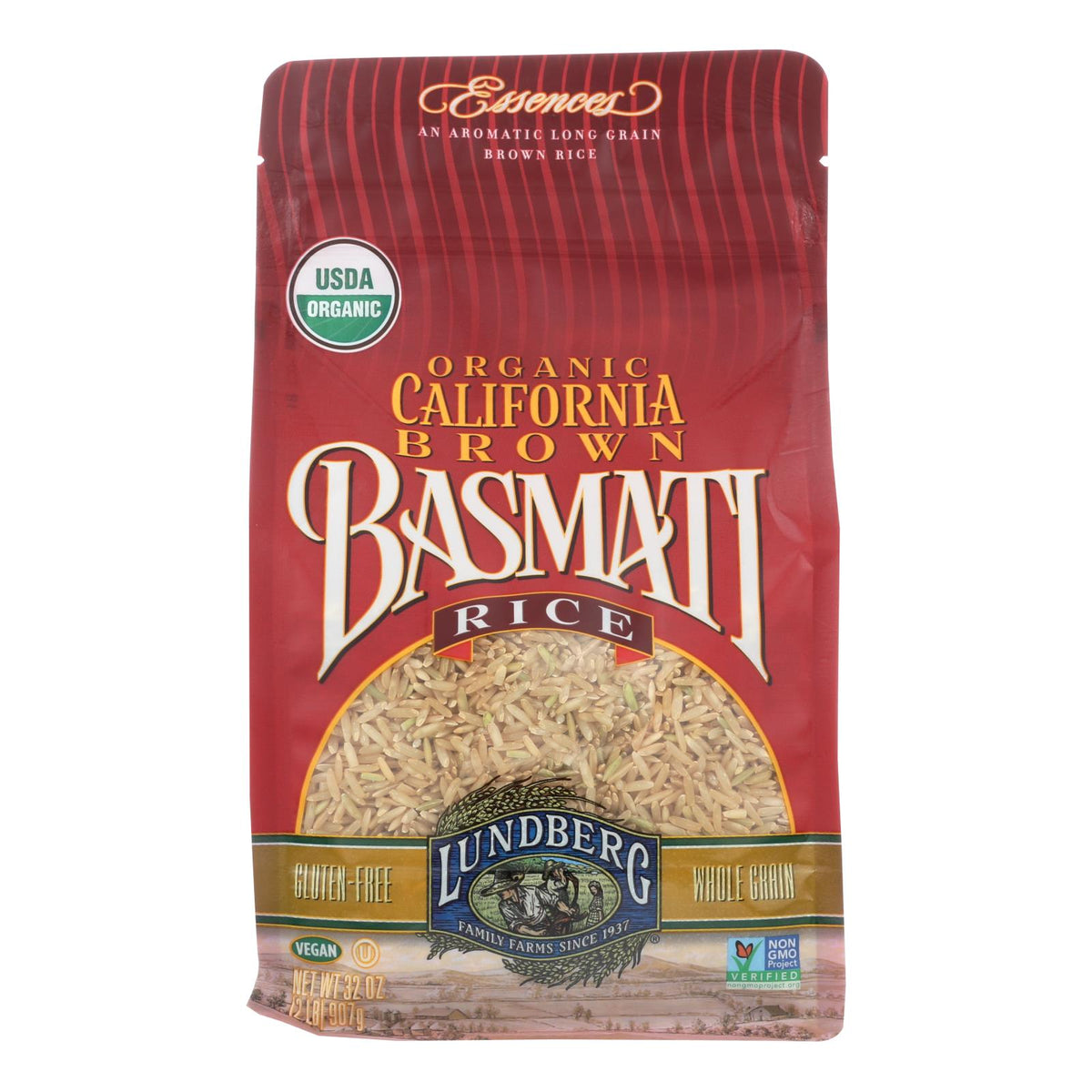 Lundberg Family Farms Organic California Brown Basmati Rice, 2 lb (Case of 6)
