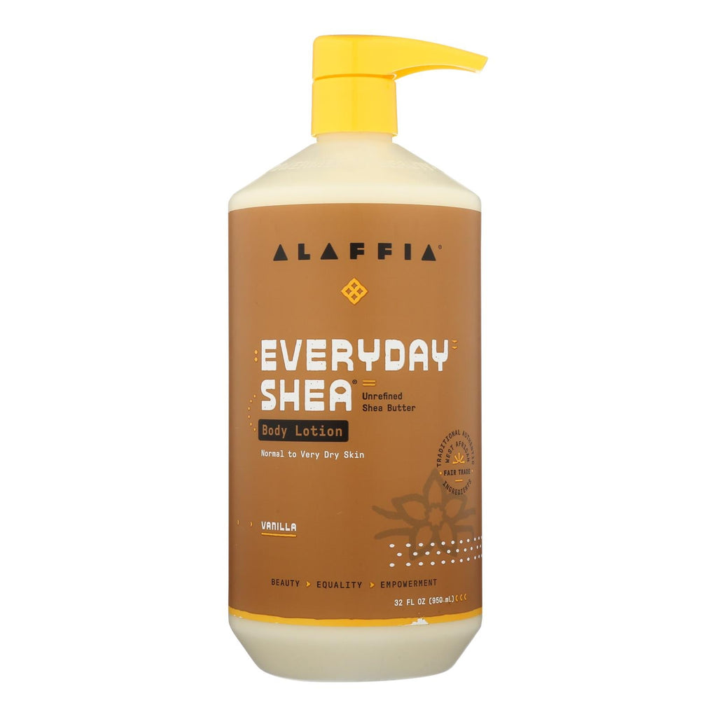 Alaffia Everyday Lotion, Shea Vanilla, 32 oz