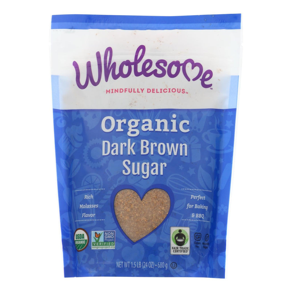Wholesome Organic Dark Brown Sugar, 24 oz (Case of 6)
