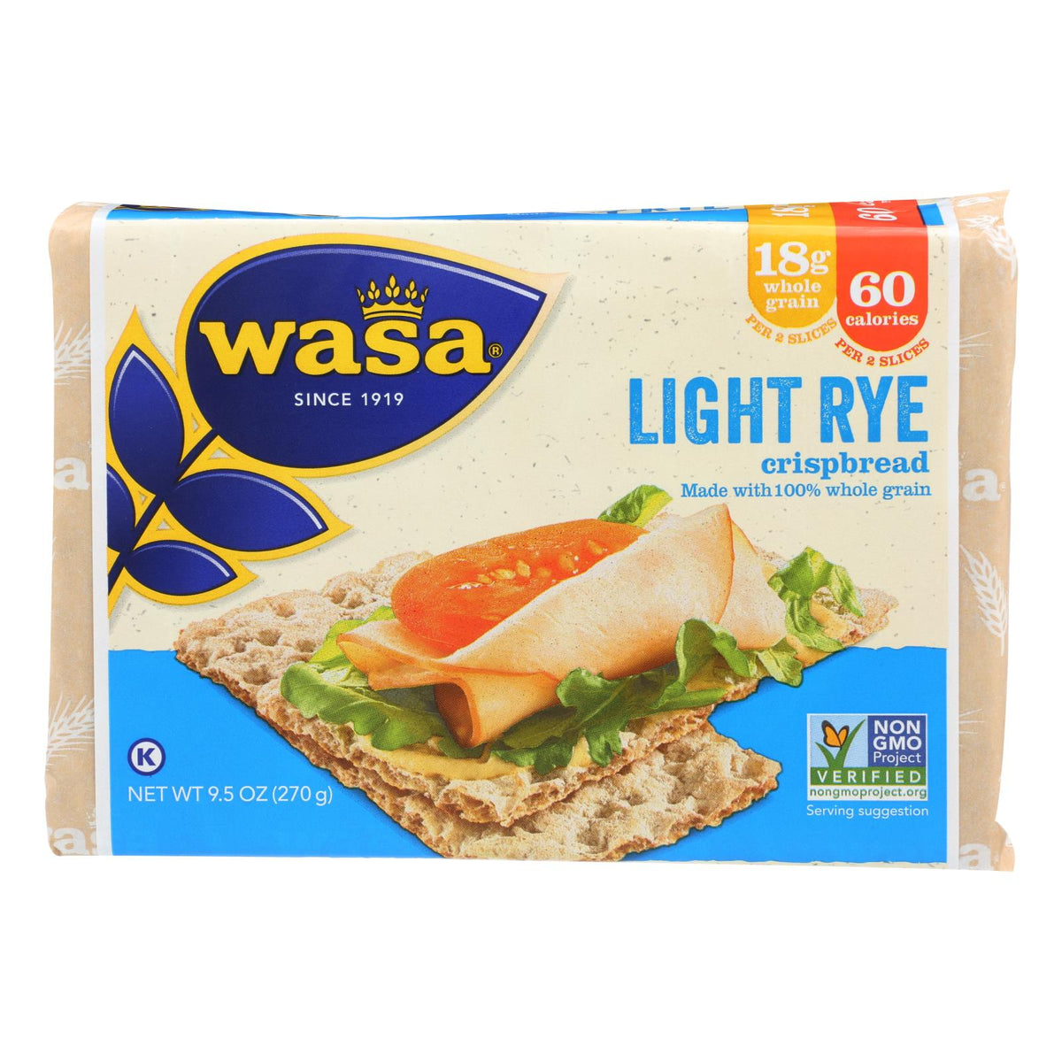 Wasa Light Rye Crispbread, 9.5 oz (Case of 12)