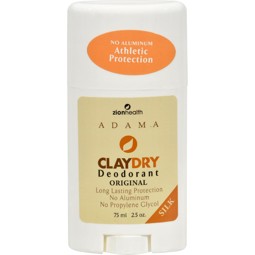 Zion Health ClayDry Silk Deodorant, Original, 2.5 oz (Case of 3)