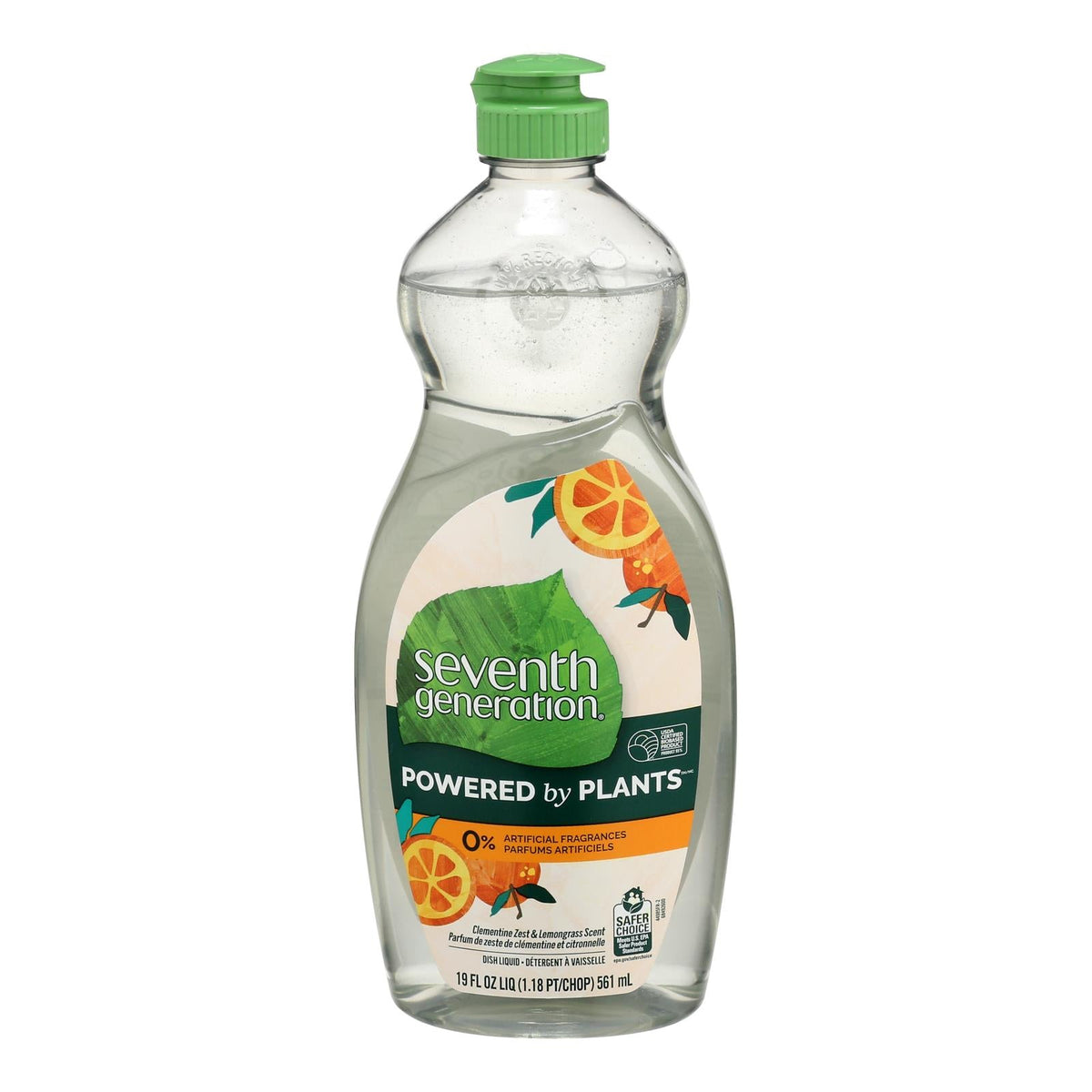 Seventh Generation Lemongrass Clementine Dish Liquid, 19 fl oz (Case of 6)