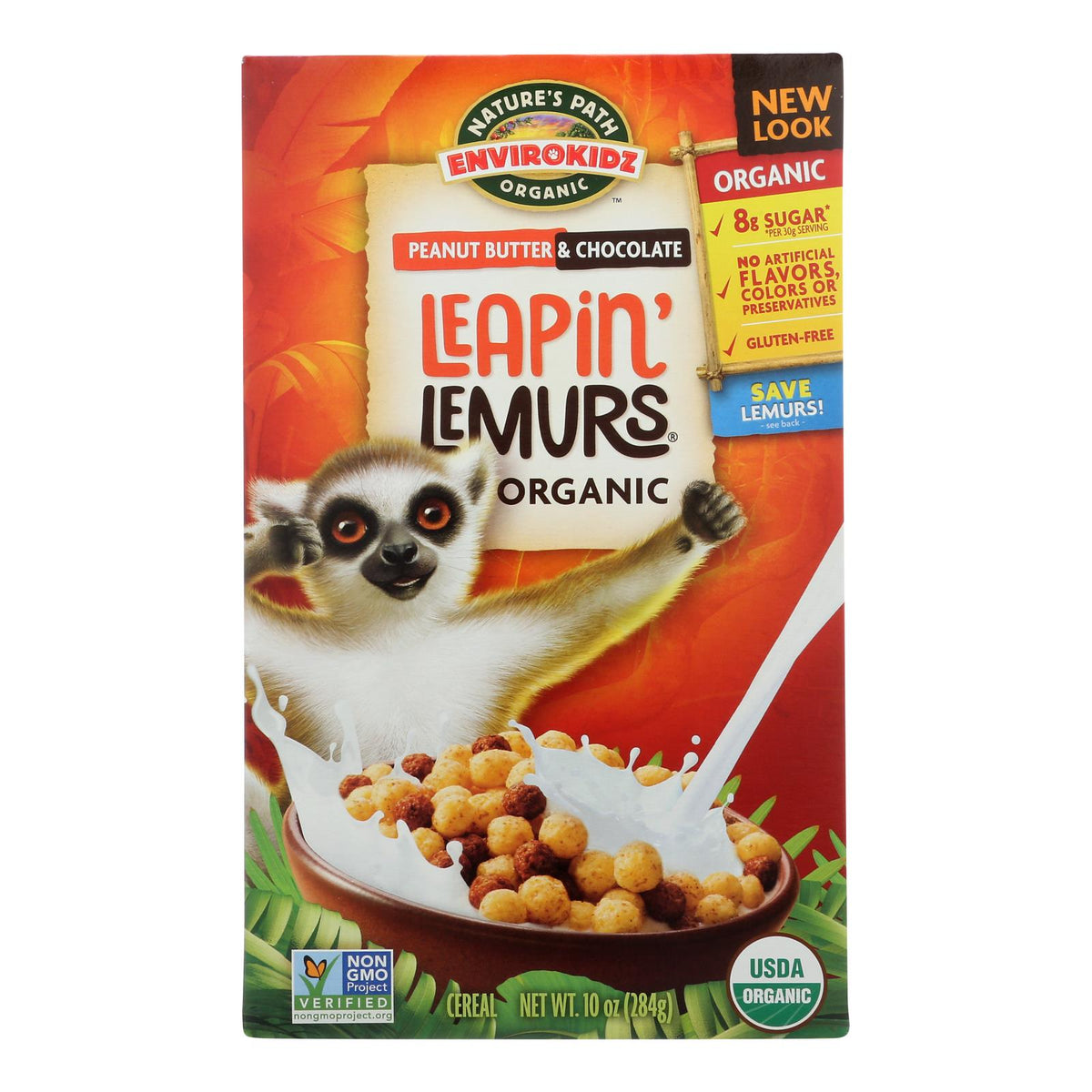 Envirokidz Leapin' Lemurs Peanut Butter and Chocolate Cereal (Pack of 12 - 10 Oz.)