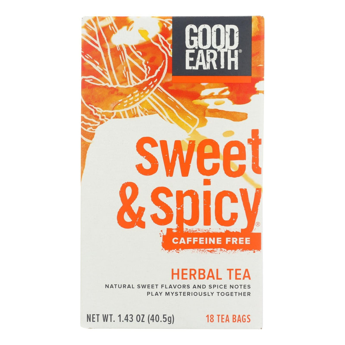 Good Earth Sweet & Spicy Herbal Tea, 18 ct (Case of 6)