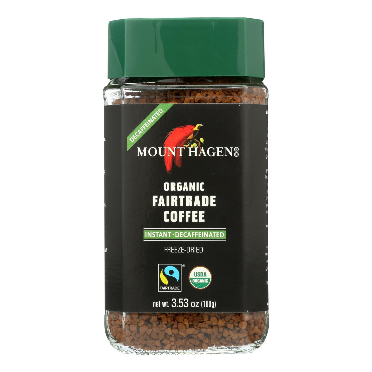Mount Hagen Organic Fairtrade Instant Decaf Coffee, 3.53 oz (Case of 6)