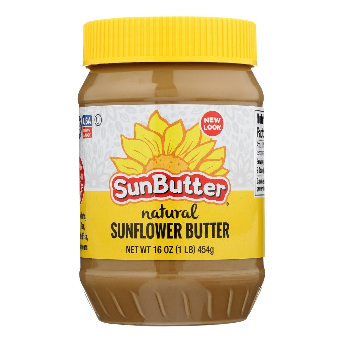 SunButter Sunflower Butter, Natural, 16 oz (Case of 6)