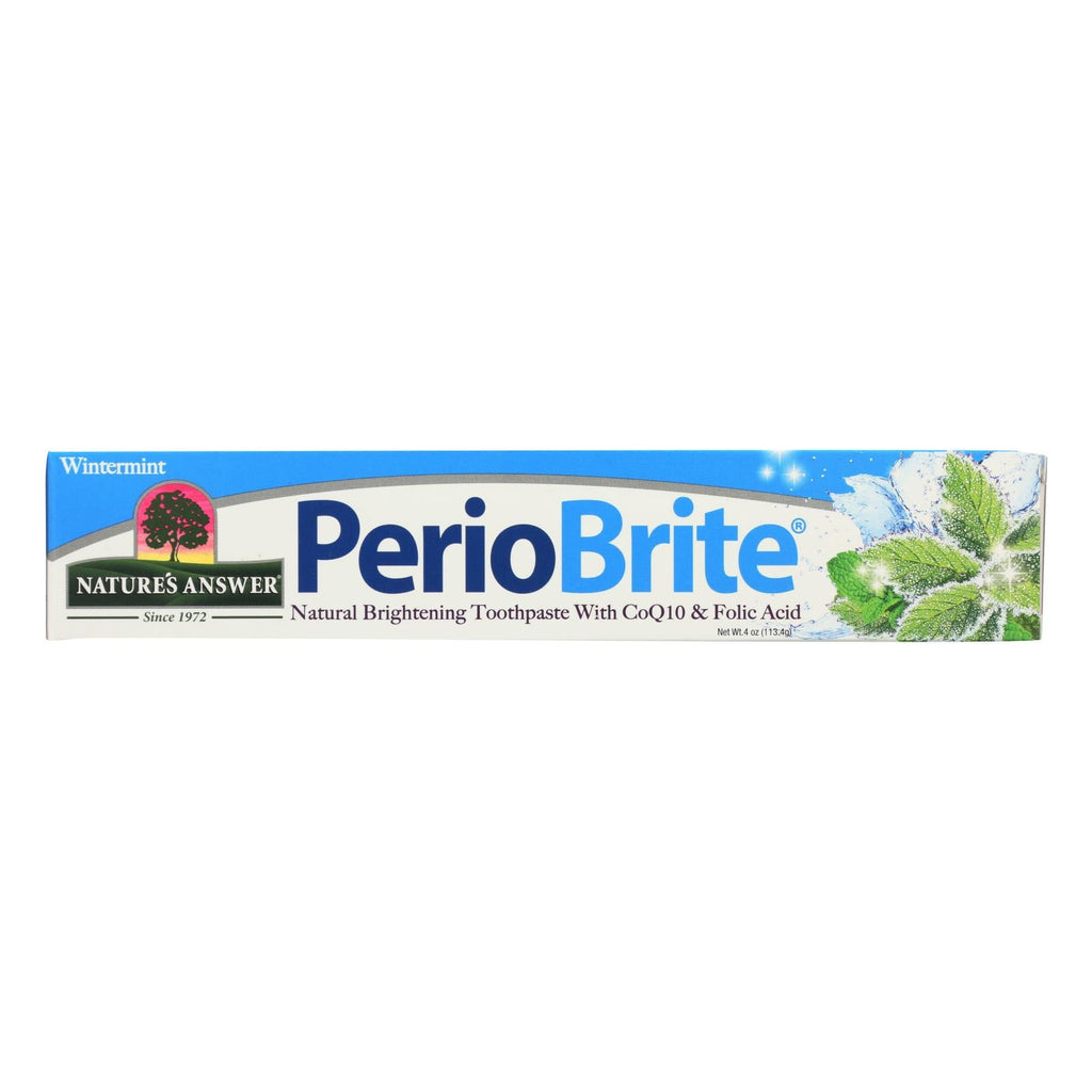 Nature's Answer PerioBrite Wintermint Natural Brightening Toothpaste, 4 oz