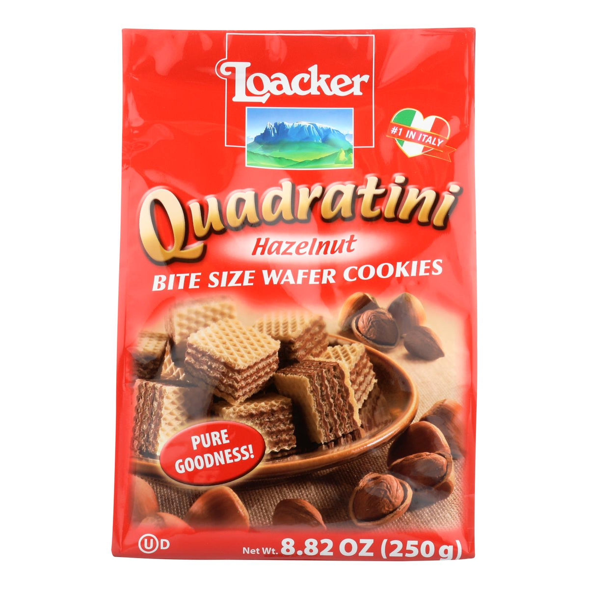Loacker Quadratini Wafer Cookies, 8.82 oz (Case of 6)