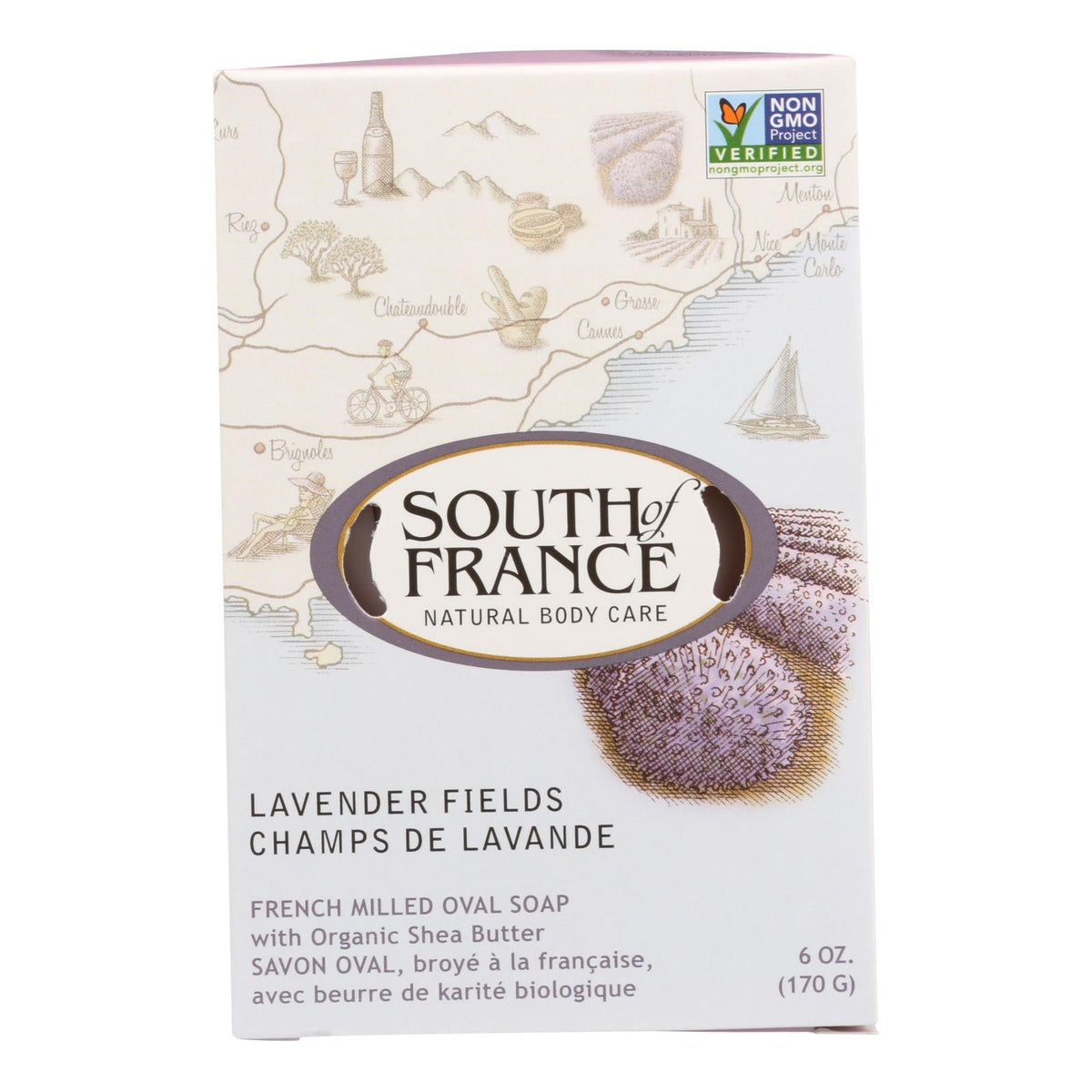 South of France Lavender Fields Bar Soap, 6 oz