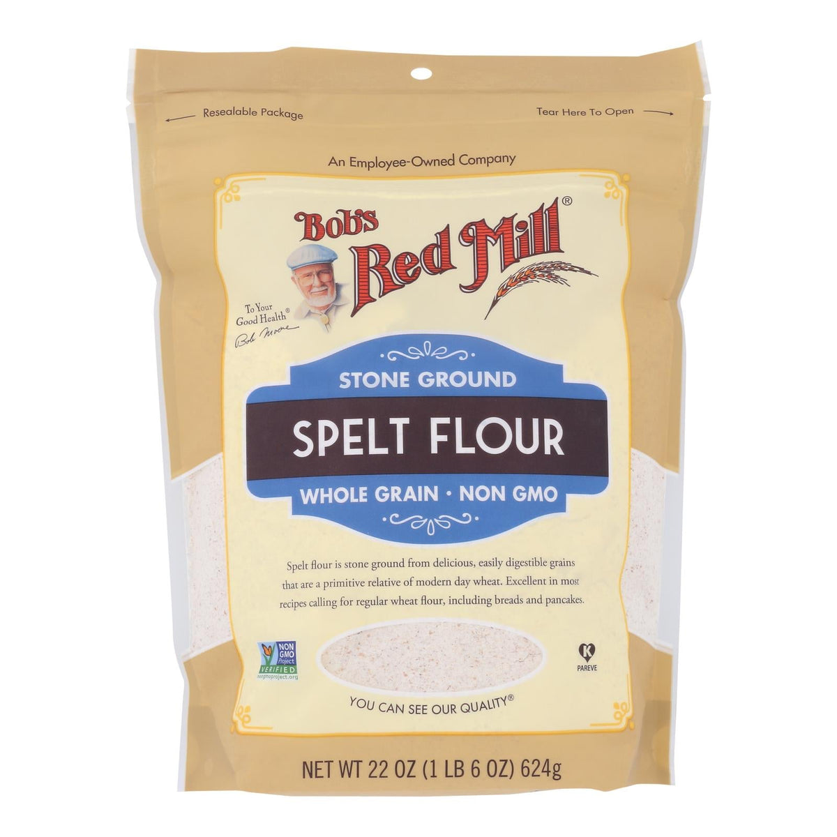 Bob's Red Mill Spelt Flour, 22 oz (Case of 4)
