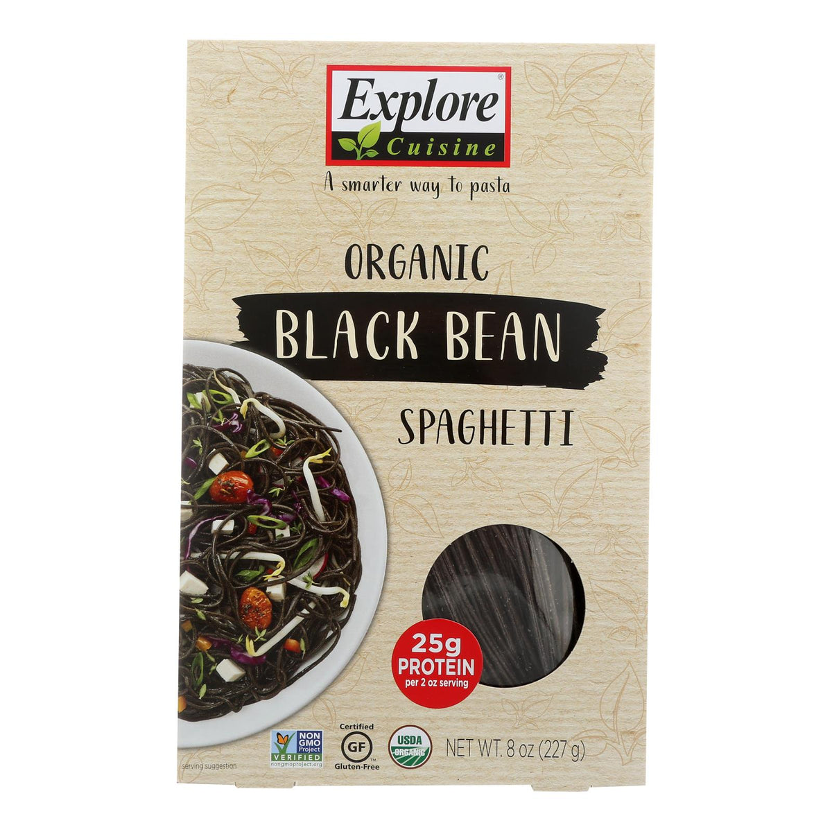 Explore Cuisine Organic Black Bean Spaghetti (Pack of 6 - 8 Oz.)