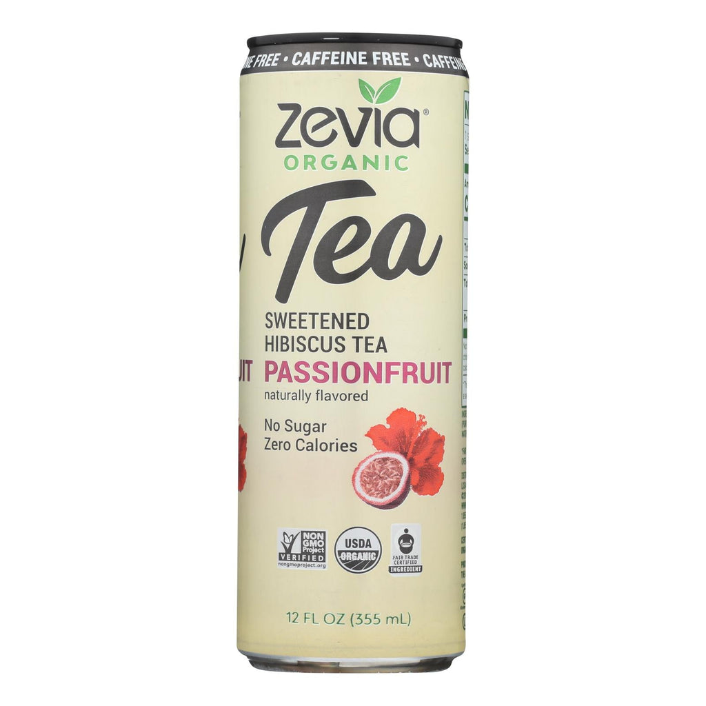 Zevia Caffeine Free Hibiscus Passion Fruit Tea, 12 fl oz (Case of 12)