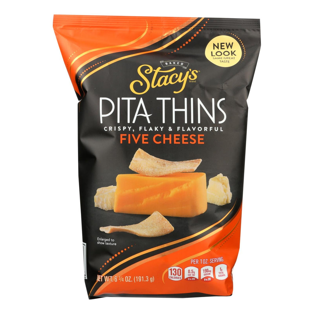 Stacy's 5 Cheese Pita Crisps, 6.75 oz (Case of 8)