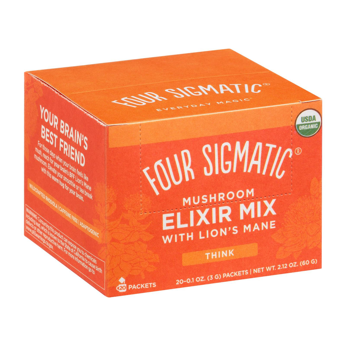 Four Sigmatic Organic Lion's Mane Mushroom Elixir, 20 ct