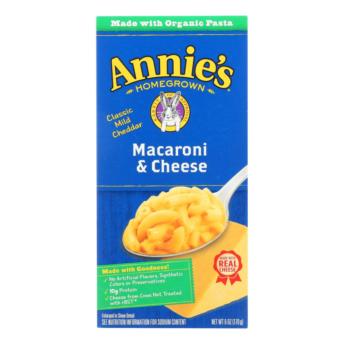 Annie's Homegrown Classic Macaroni & Cheese, 6 oz (Case of 12)