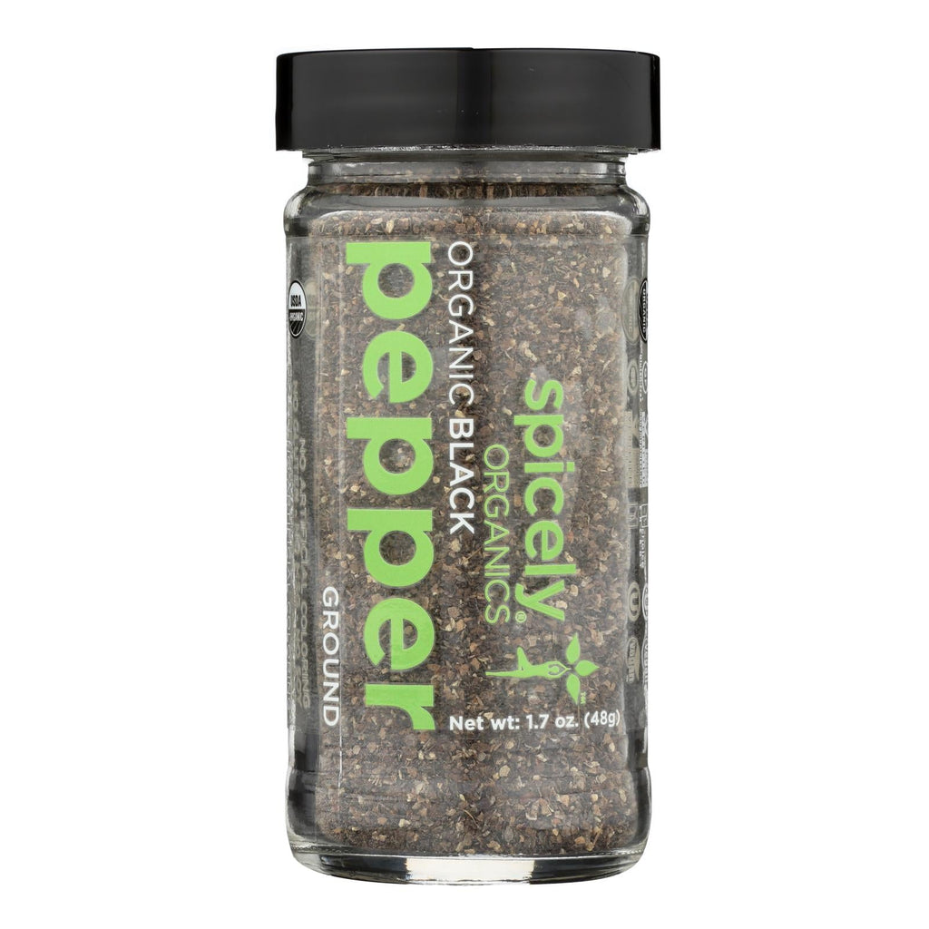 Spicely Organics Organic Peppercorn Black Ground (Pack of 3) 1.7 Oz.