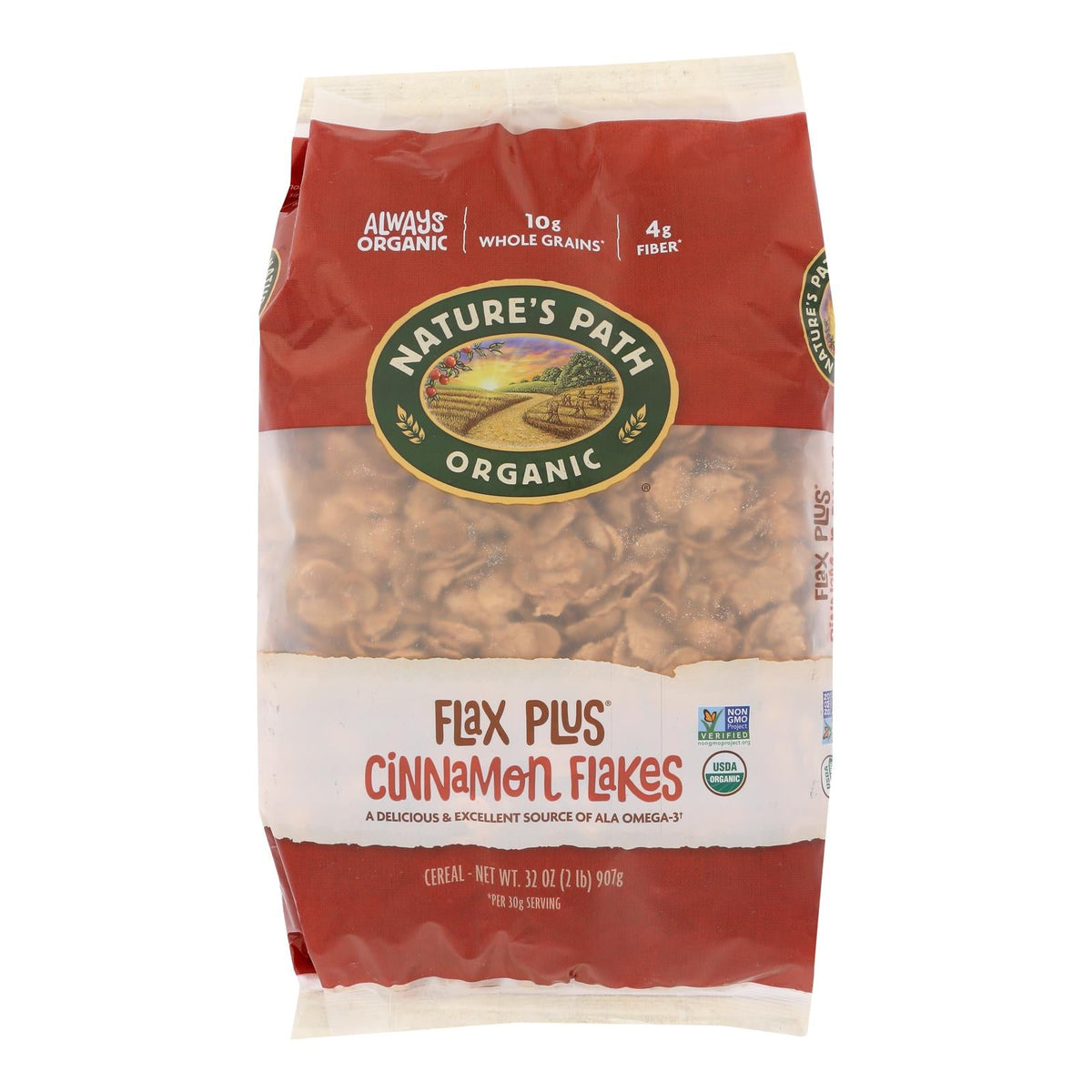 Nature's Path Organic Flax Plus Cereal, Cinnamon, 32 oz (Case of 6)