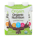 Orgain Organic Nutrition Shake, Chocolate Fudge, 11 fl oz (Case of 12)