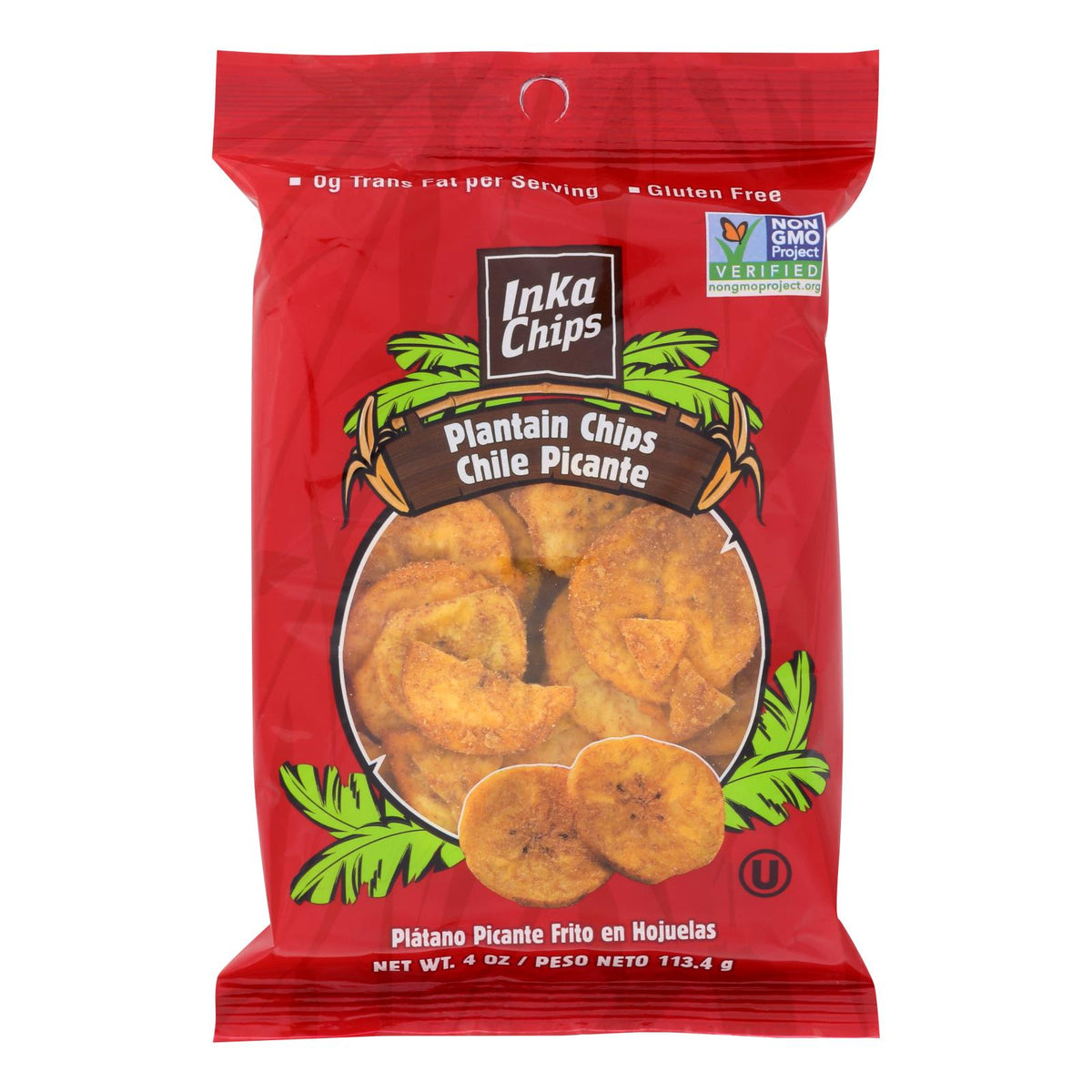 Inka Crops Plantain Chips, Chile Picante, 4 oz (Case of 12)