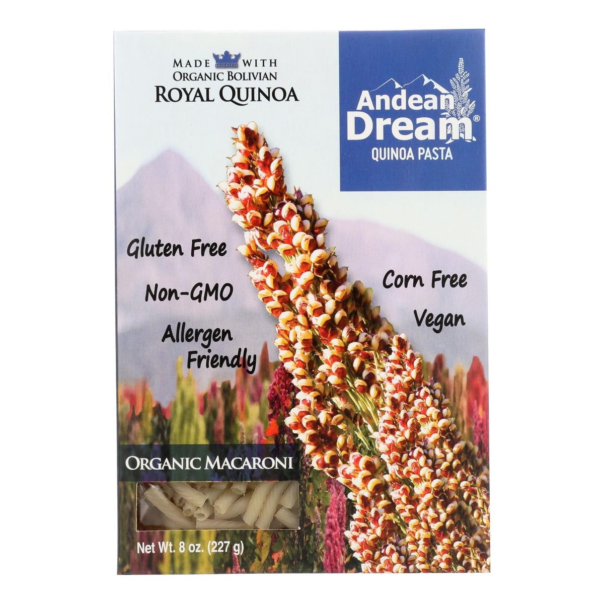 Andean Dream Gluten-Free Organic Macaroni Quinoa Pasta (Pack of 12 - 8 Oz.)
