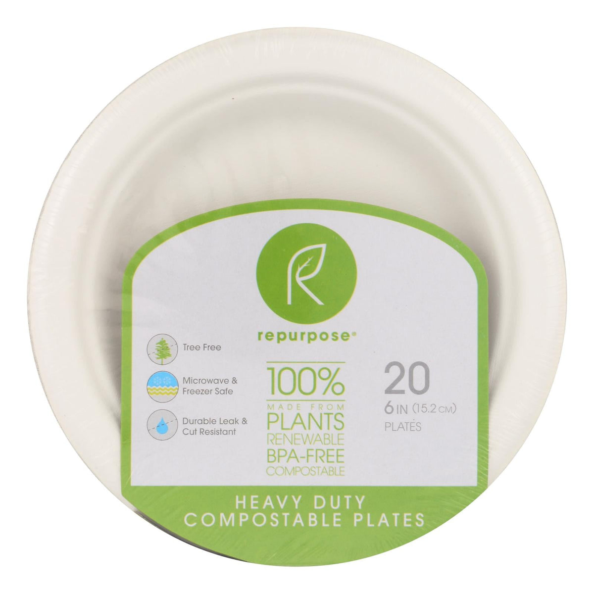 Repurpose Compostable Bagasse Plates, 20 ct (Case of 24)