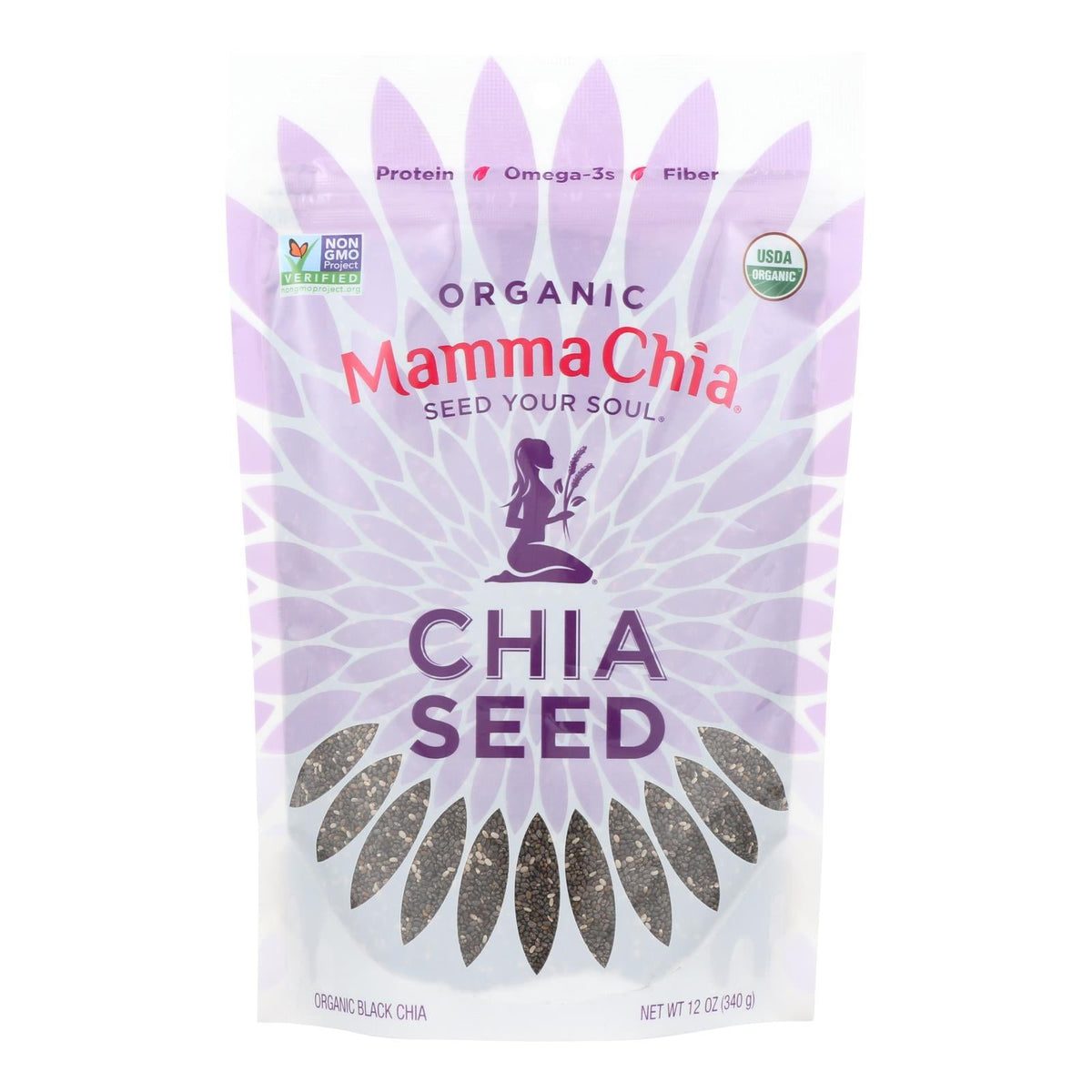 Mamma Chia Organic Black Chia Seeds, 12 oz (Case of 4)