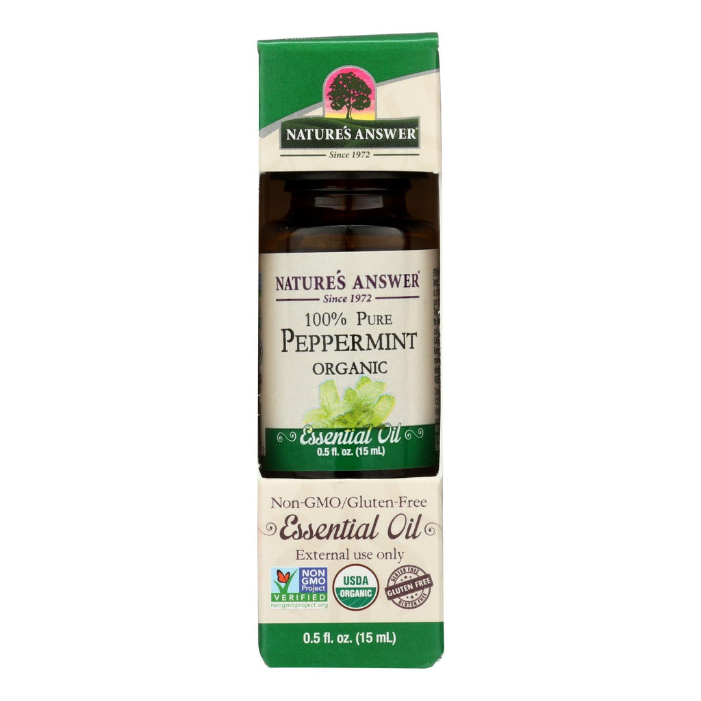 Nature's Answer Organic Peppermint Essential Oil, 0.5 oz