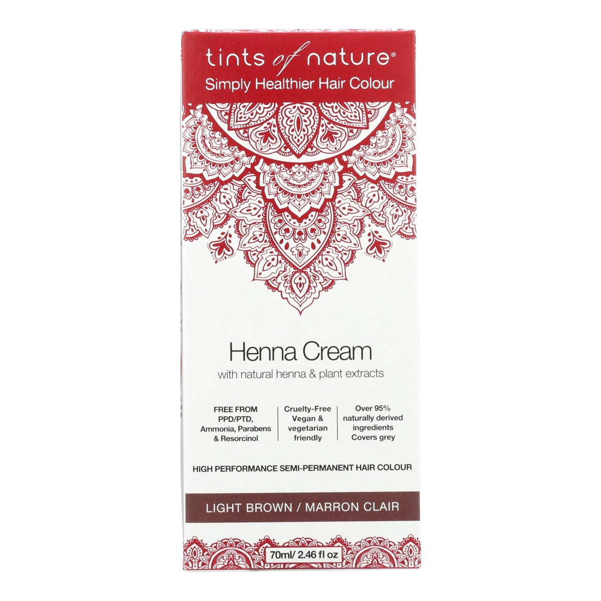 Tints Of Nature Henna Cream Light Brown - 2.46 Fl Oz