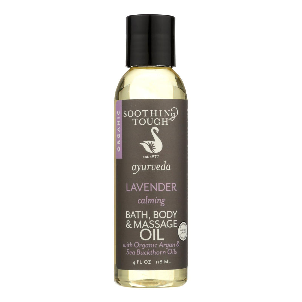 Soothing Touch Organic Ayurveda Lavender Bath, Body & Massage Oil, 4 oz