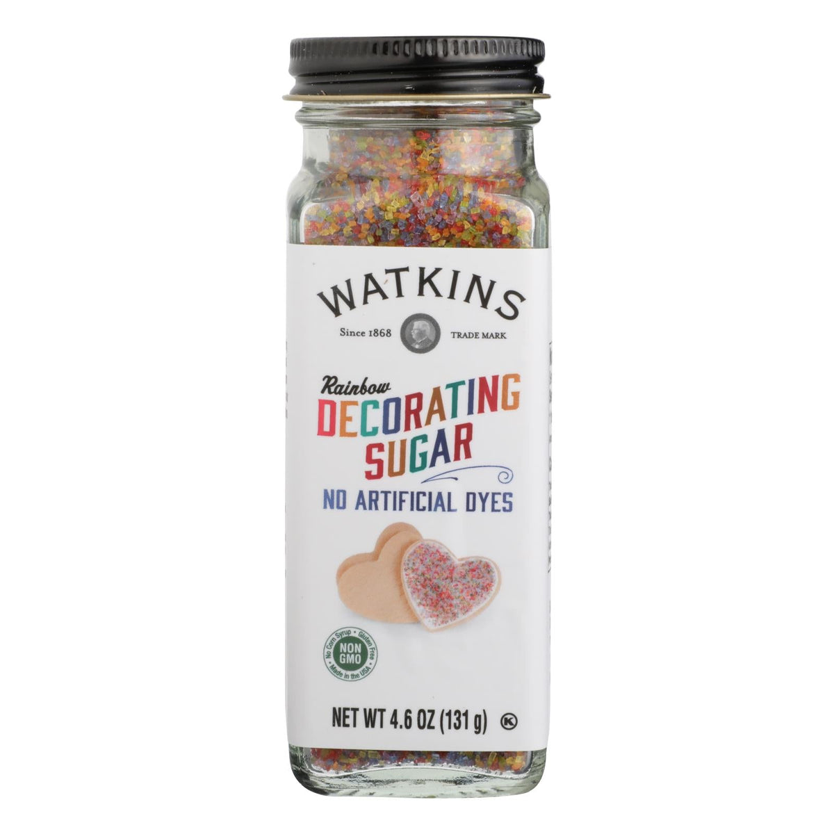 Watkins Rainbow Decorating Sugar, 4.6 oz (Case of 3)