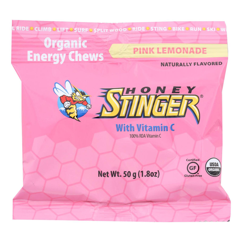 Honey Stinger Pink Lemonade Energy Chews, 1.8 oz (Case of 12)