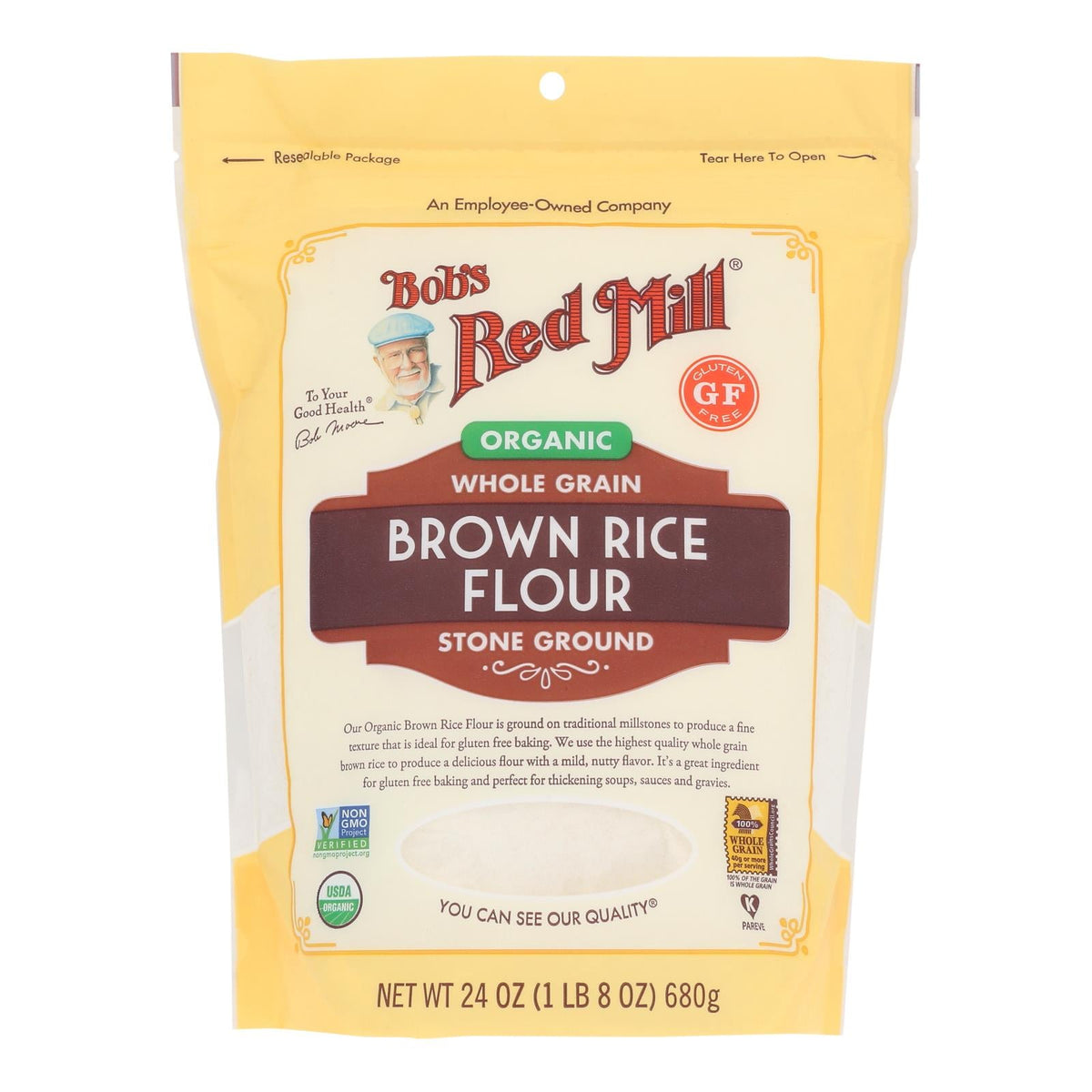 Bob's Red Mill Brown Rice Flour, 24 oz (Case of 4)