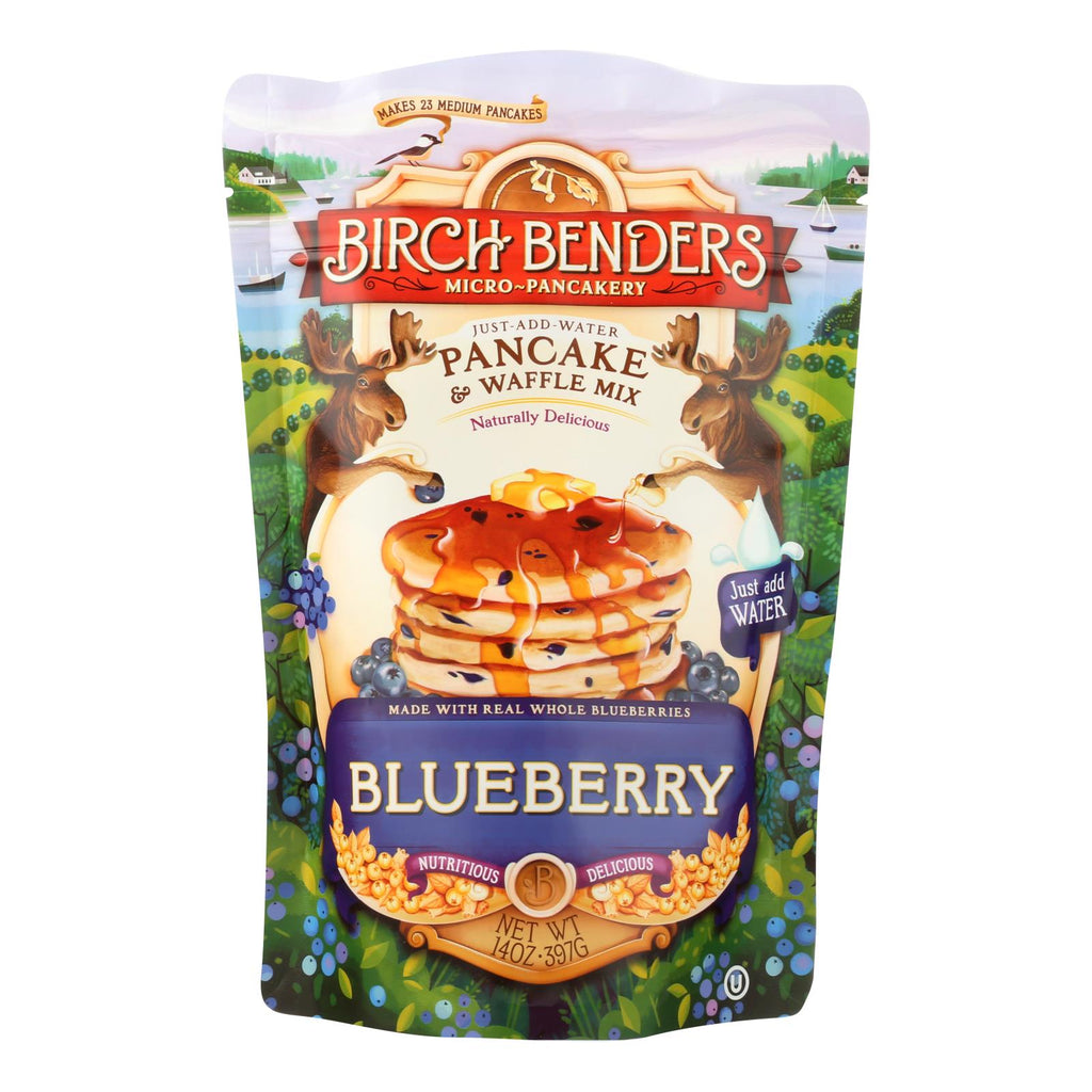Birch Benders Blueberry Pancake & Waffle Mix, 14 oz (Case of 6)