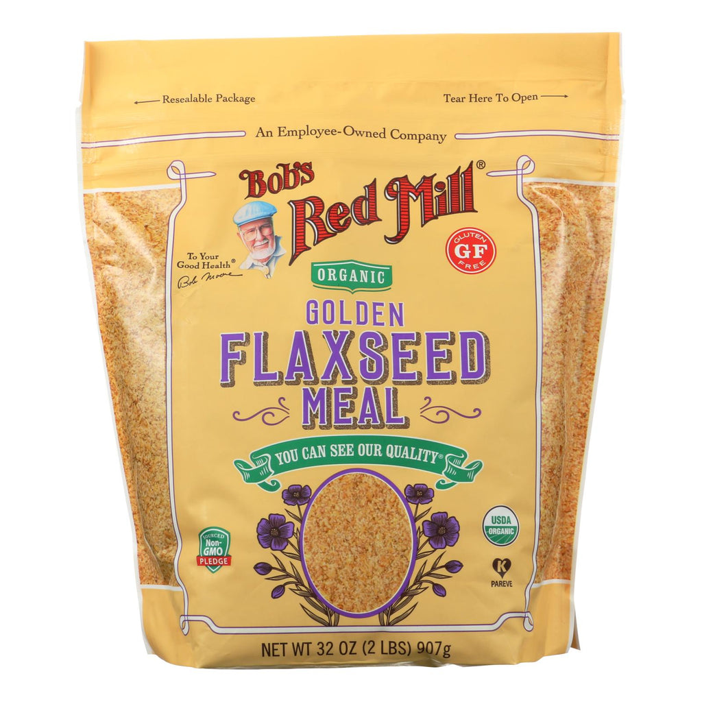Bob's Red Mill Organic Golden Flaxseed Meal, 32 oz (Case of 4)