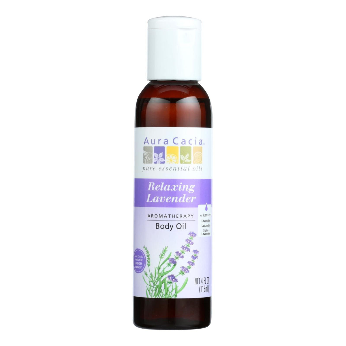 Aura Cacia Aromatherapy Body Oil Lavender Harvest (4 Fl Oz)