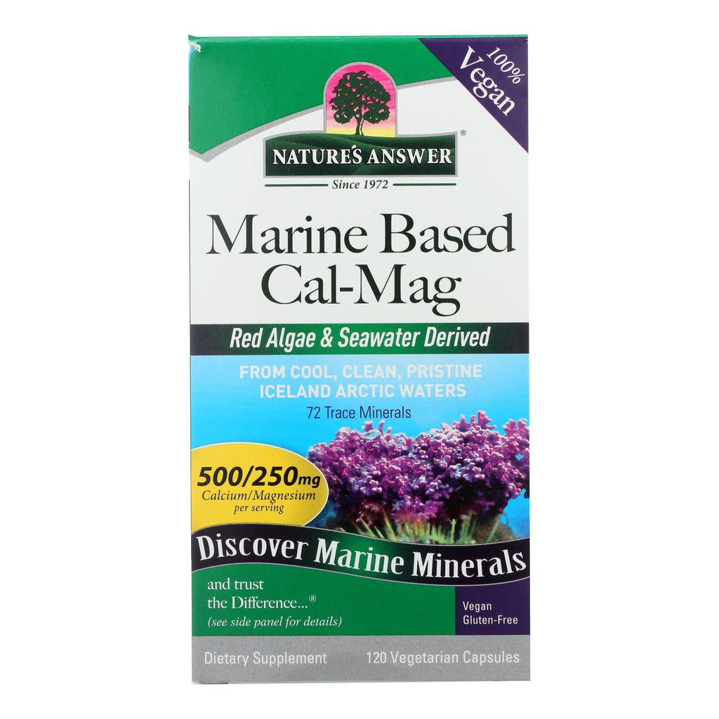 Nature's Answer Plant-Based Cal-Mag Dietary Supplement (Pack of 1 - 120 Caps)