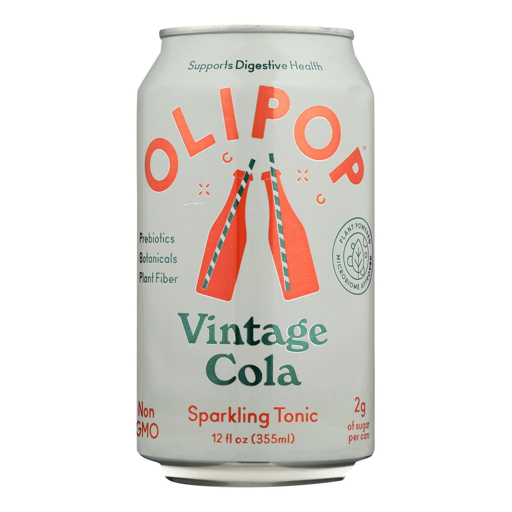 Olipop Sparkling Tonic Vintage Cola, 12 fl oz (Case of 12)