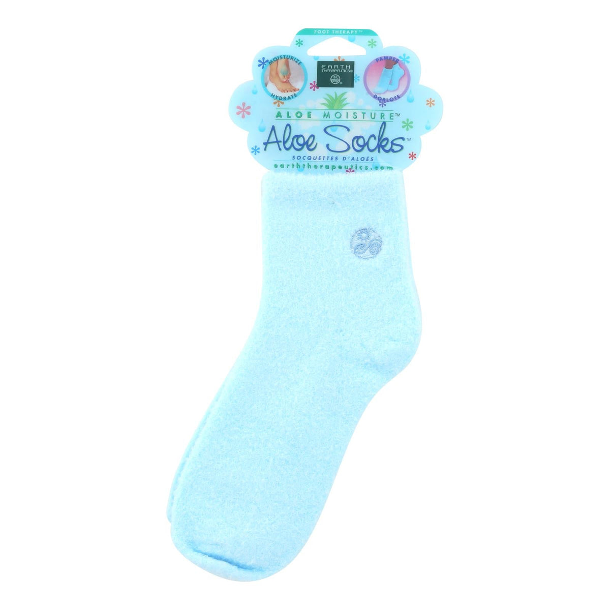 Earth Therapeutics Aloe Socks  - Blue