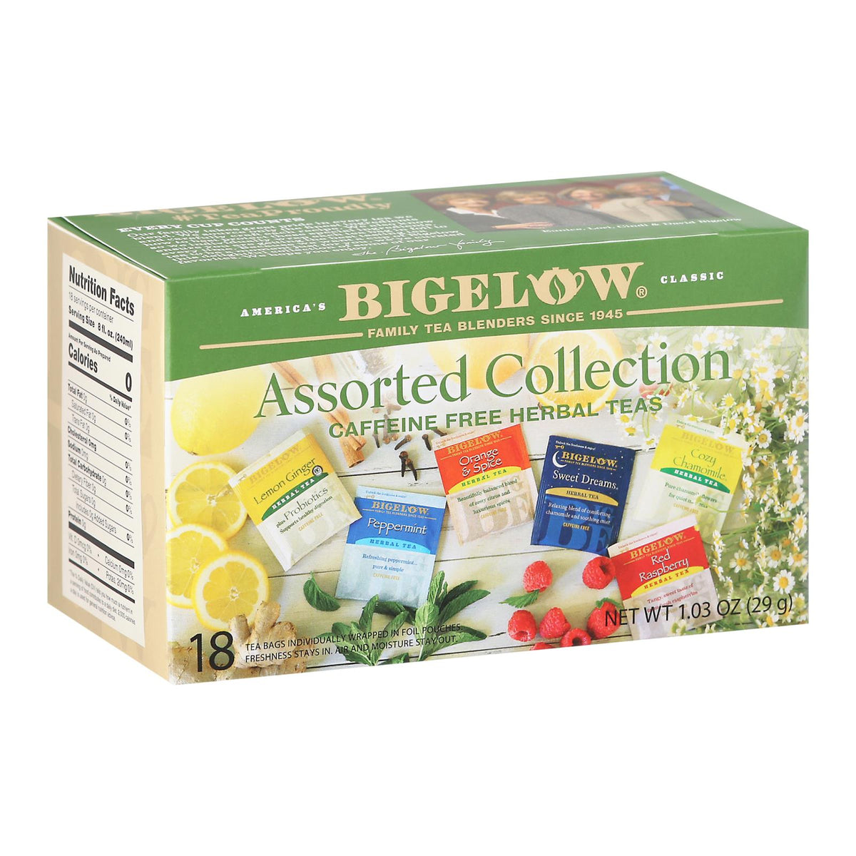 Bigelow Assorted Herbal Tea, 18 ct (Case of 6)