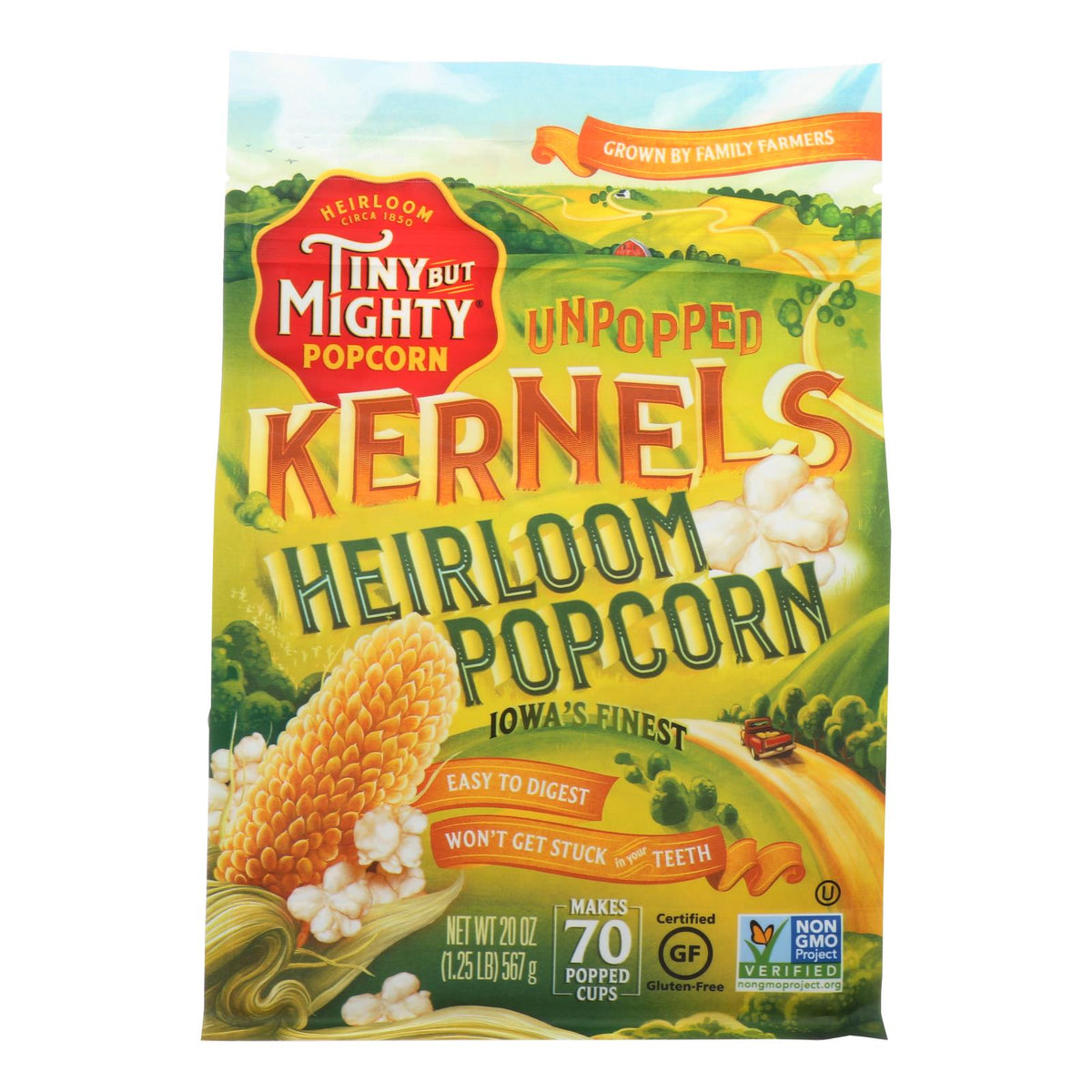 Tiny But Mighty Popcorn Unpopped Kernels, 20 oz (Case of 8)