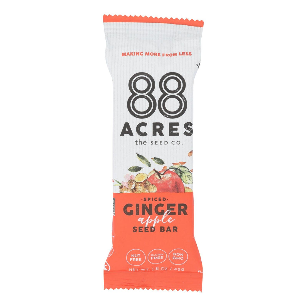 88 Acres Apple and Ginger Bars (Pack of 9 - 1.6 Oz.)