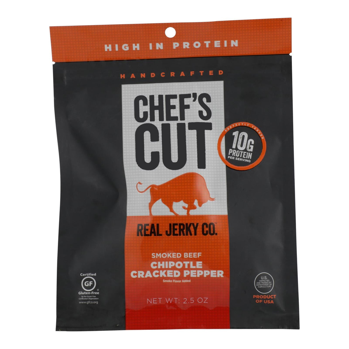 Chef's Cut Real Steak Jerky, Chipotle Cracked Pepper (Case of 8)