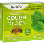 Herbion Naturals All Natural Mint Cough Drops, 18 ct