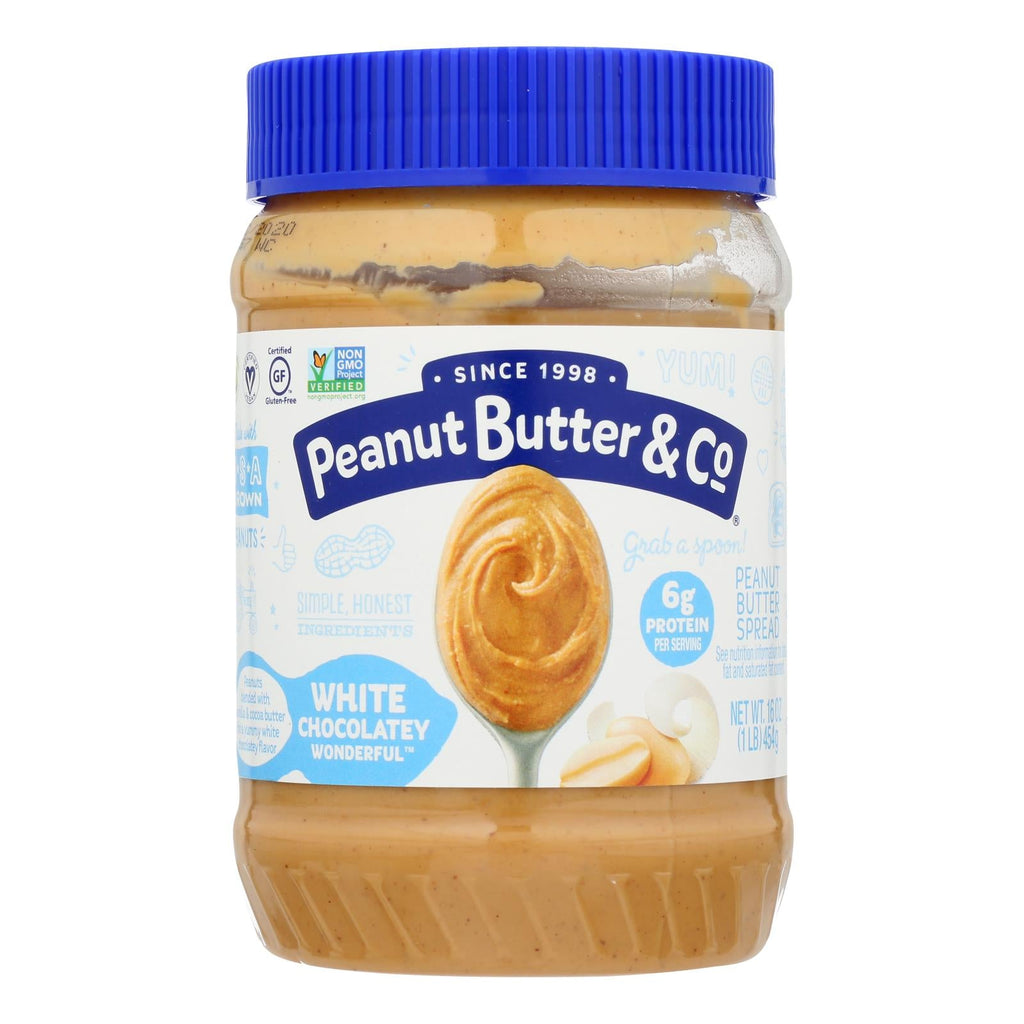 Peanut Butter & Co. White Chocolate Wonderful Peanut Butter (Pack of 6 - 16 Oz.)
