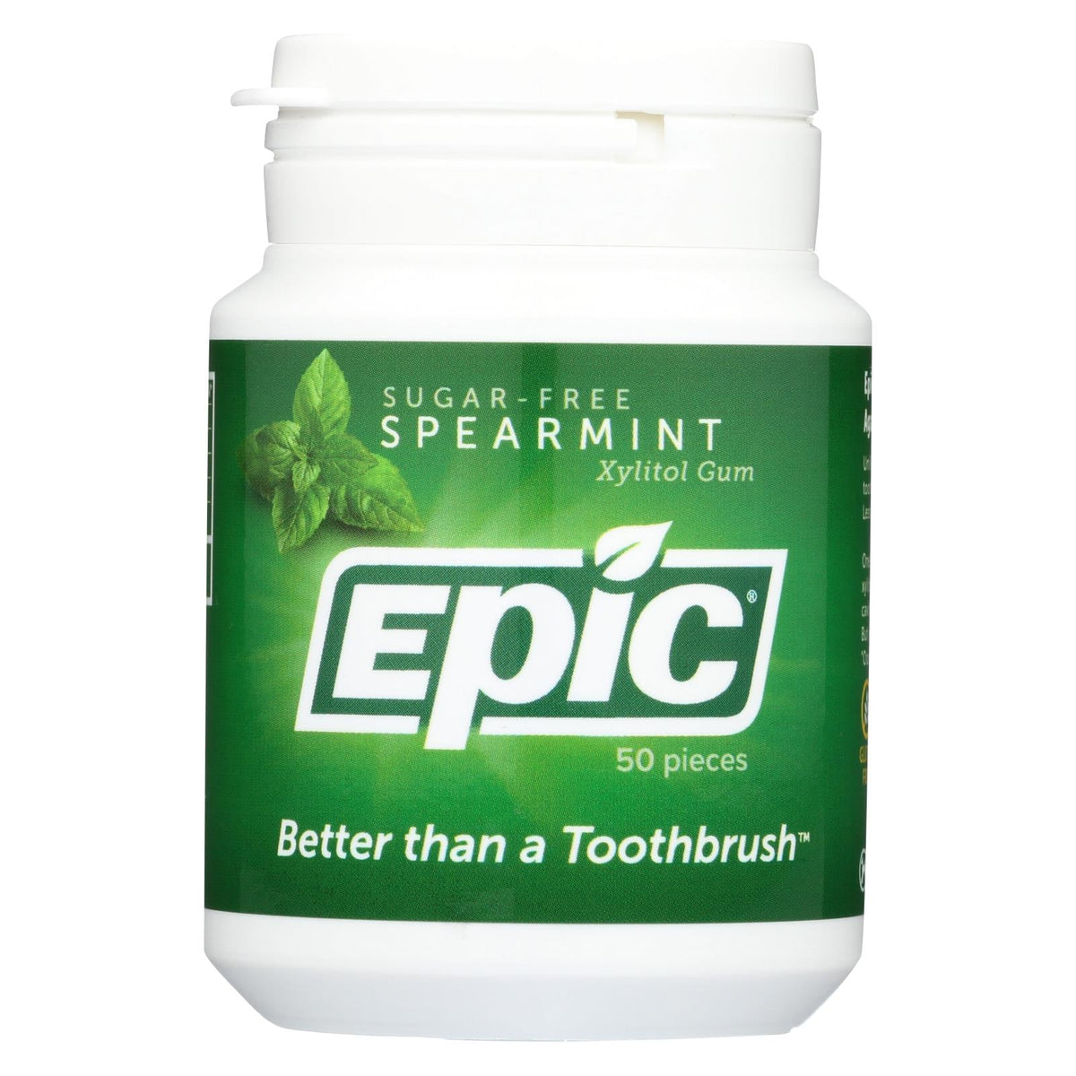 Epic Dental Spearmint Xylitol Gum, 50 ct