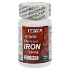 Deva Vegan Vitamins Chelated Iron 29 mg, 90 Tablets