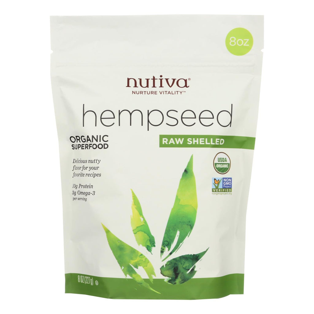 Nutiva Organic Shelled Hempseed, 8 oz (Case of 6)