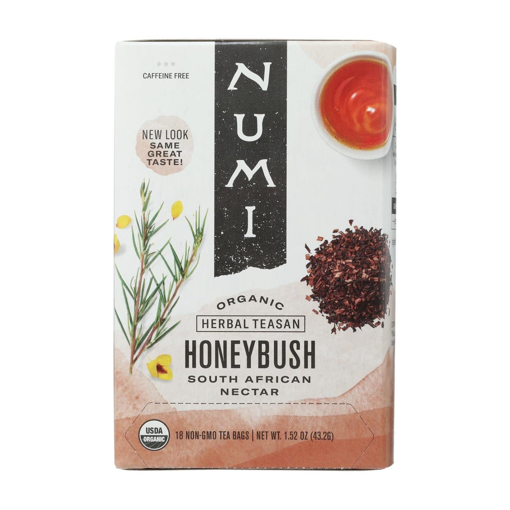 Numi Honeybush Bushman's Brew Tea Bags (Pack of 6 - 18 Each)