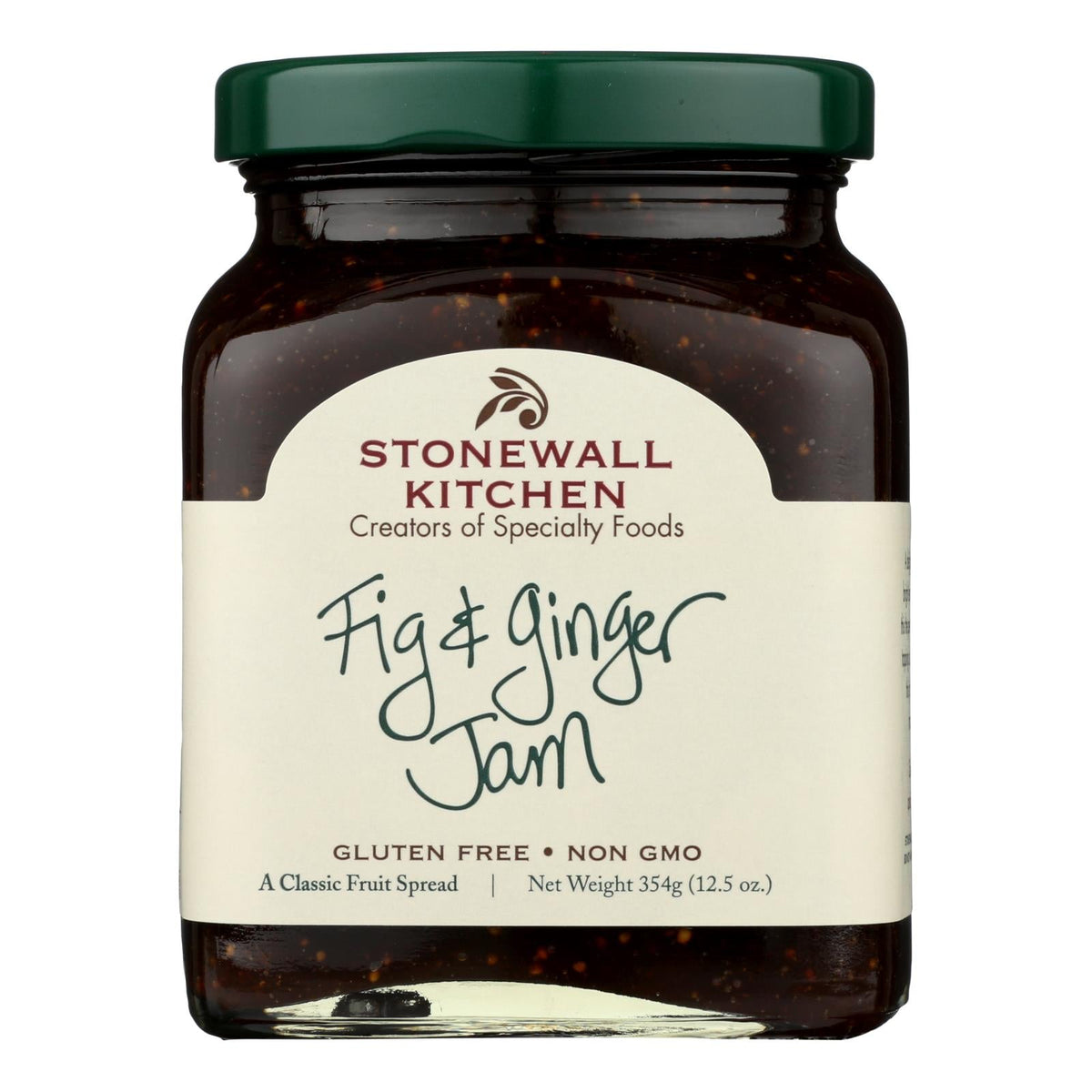 Stonewall Kitchen Fig & Ginger Jam 12.5 Oz (Case of 12) - Gourmet Fruit Spread for Scones & Glazes, GMO-Free