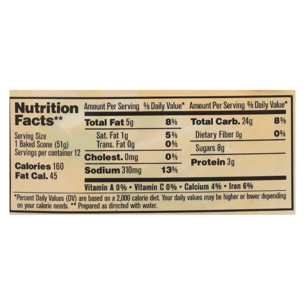 Sticky Fingers Blueberry Scone Mix - Quick & Easy, Just Add Water (Case of 6, 16oz) - Kosher, All-Natural Baking